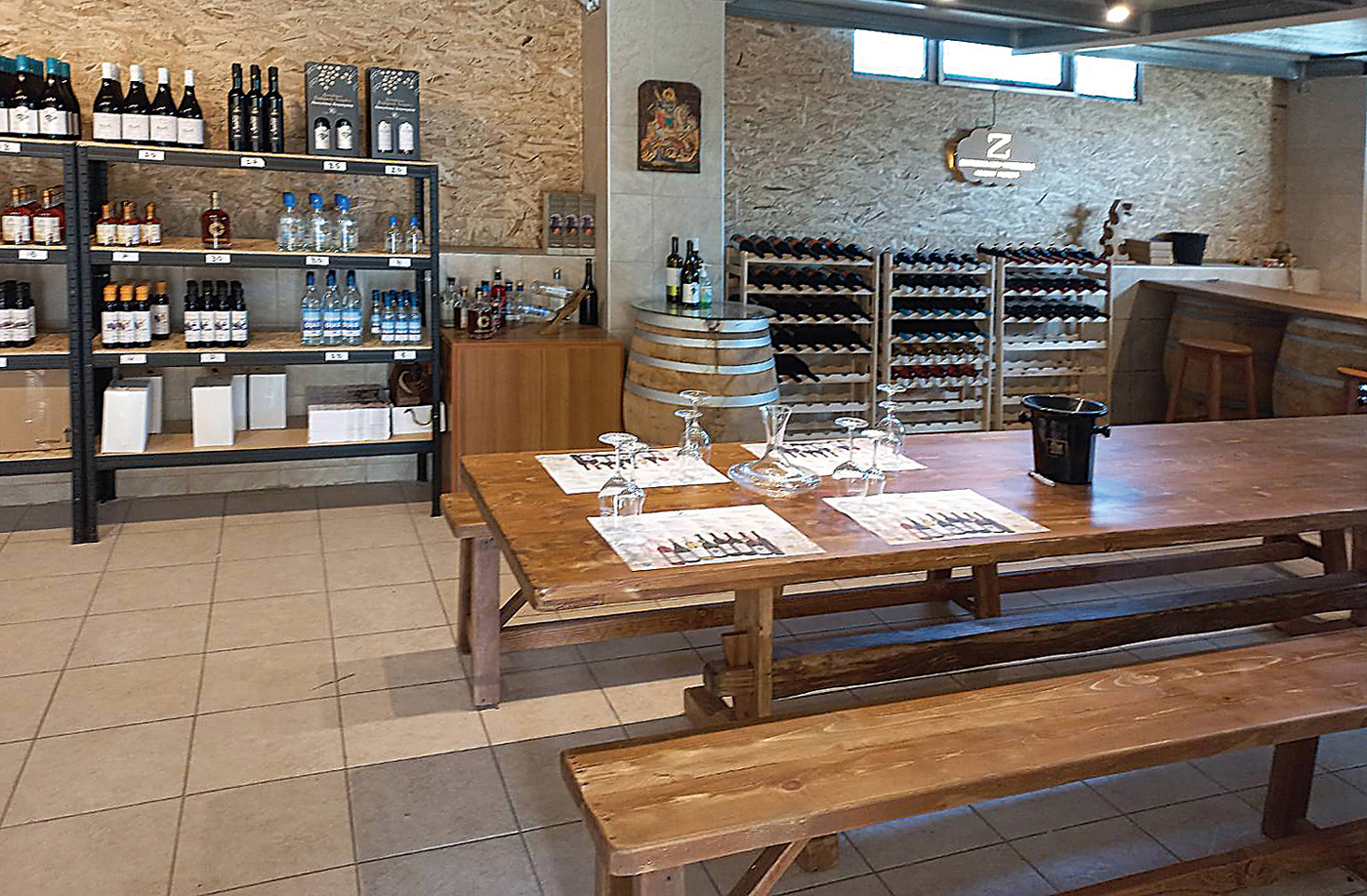 zoumberakis wine tasting inside